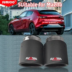 Genuine SUMSOO 1PCS for Mazda CX-5 cx-4 cx-3 Mazda Axela Mazda ATENZA exhaust pipe modified decorative carbon fiber tail tips