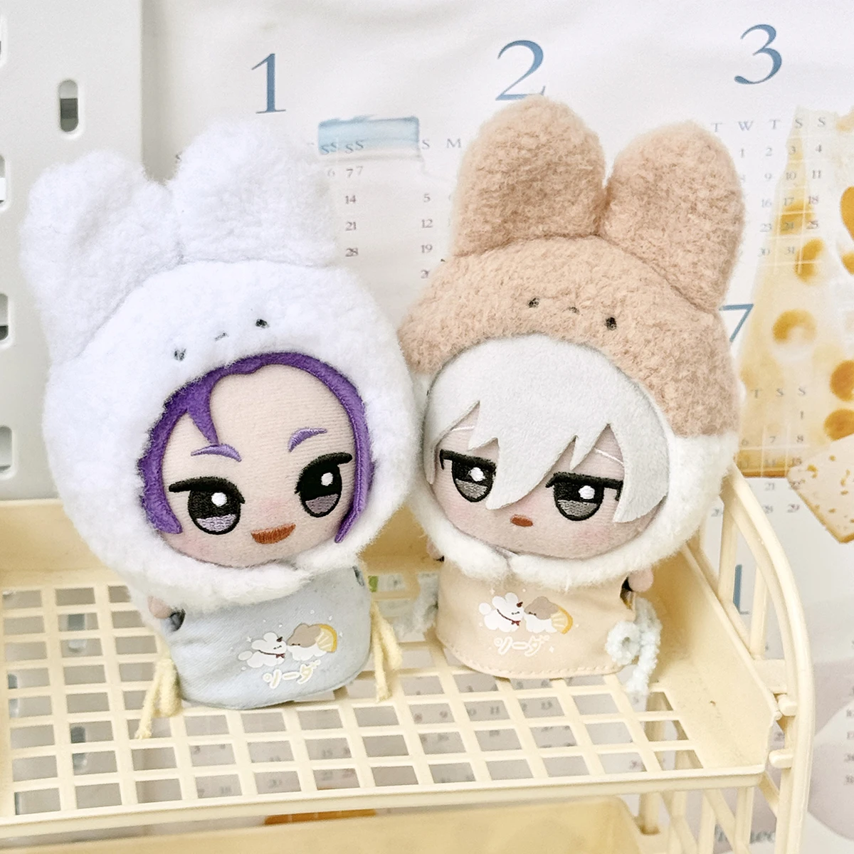 10cm doll clothes doll Playground Series 10cm Cotton doll Clothes Nunu Wearable Headset jumpsuit Cotton Doll clothes Head cover