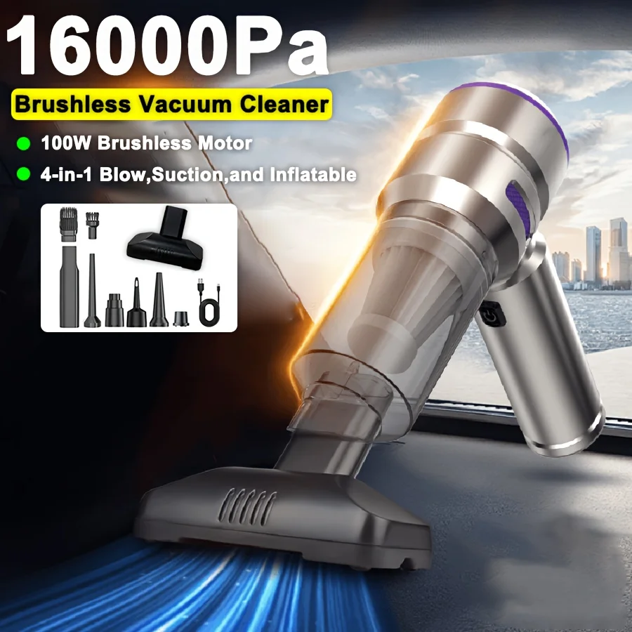 

4 in 1 Brushless Car Vacuum Cleaner High Power Handheld Car Vacuum Cleaner Portable Car Wireless Cleaner