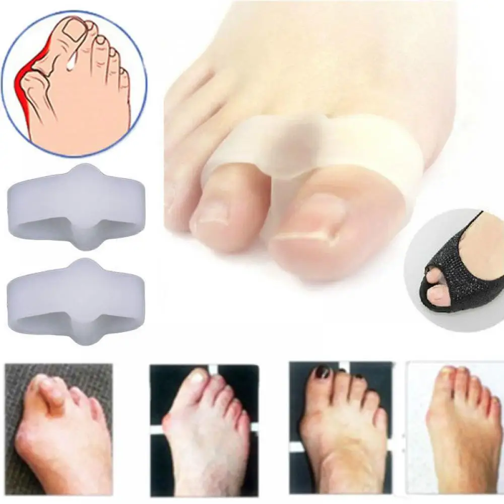 1pair Silicone Gel Pad Straighteners Bunion Corrector Toe Pain Relief Protector