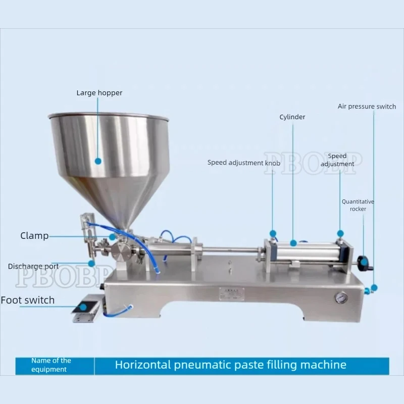 PBOBP Paste Liquid Both Filling Machine for Honey Toothpaste Juice Gel Shampoo Hand Washing Filling