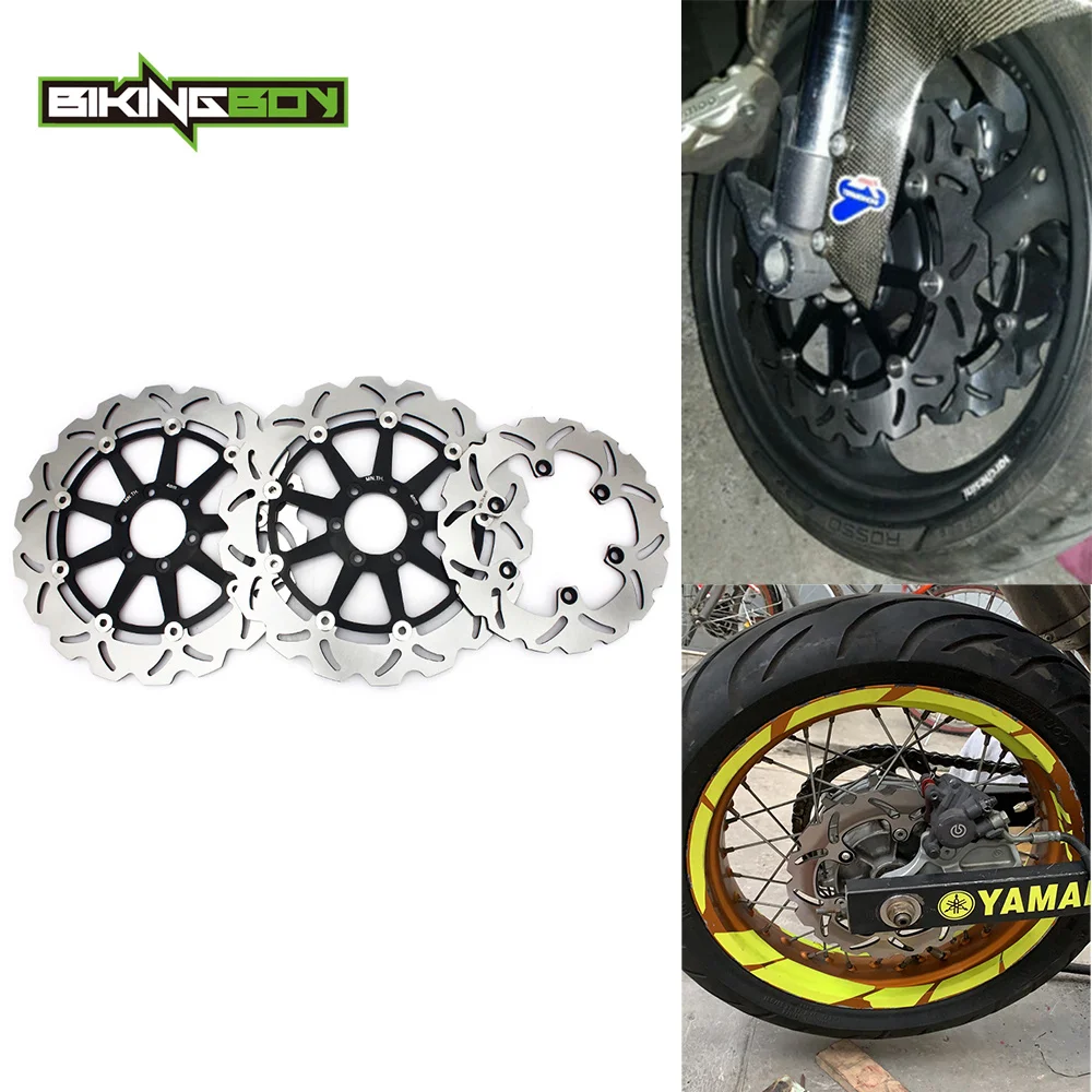 BIKINGBOY Front Rear Brake Discs Disks Rotors FZR 600 R 90-95 TDM 850 91-01 TRX 850 95-00 FZS 600 Fazer 98-03 XJR 400 95-00 96