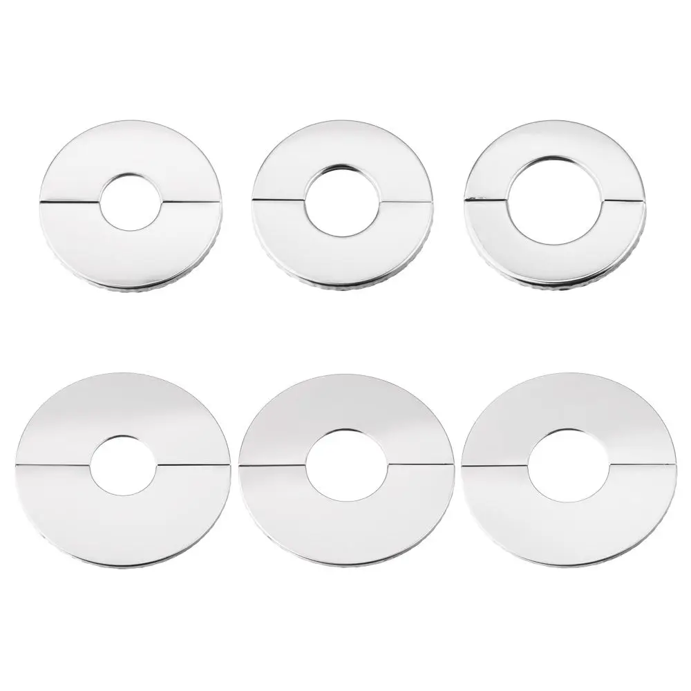 

1Pc Kitchen Faucet Decorative Cover Self-Adhesive Chrome Finish Stainless Steel Sink Water Pipe Hole Decorative Cover Accessory