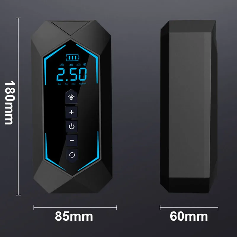 SEAMETAL Car Air Pump Portable Electric Tire Pump Air Pump Handheld Wireless Wired Digital Display Charging Pump Car Accessories