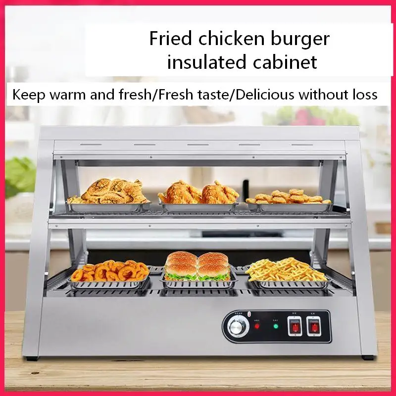 Stainless Steel Electric Fried Chicken Food Warmer Commercial Cooking Equipment Hot Air Circulation Food Heating Equipment