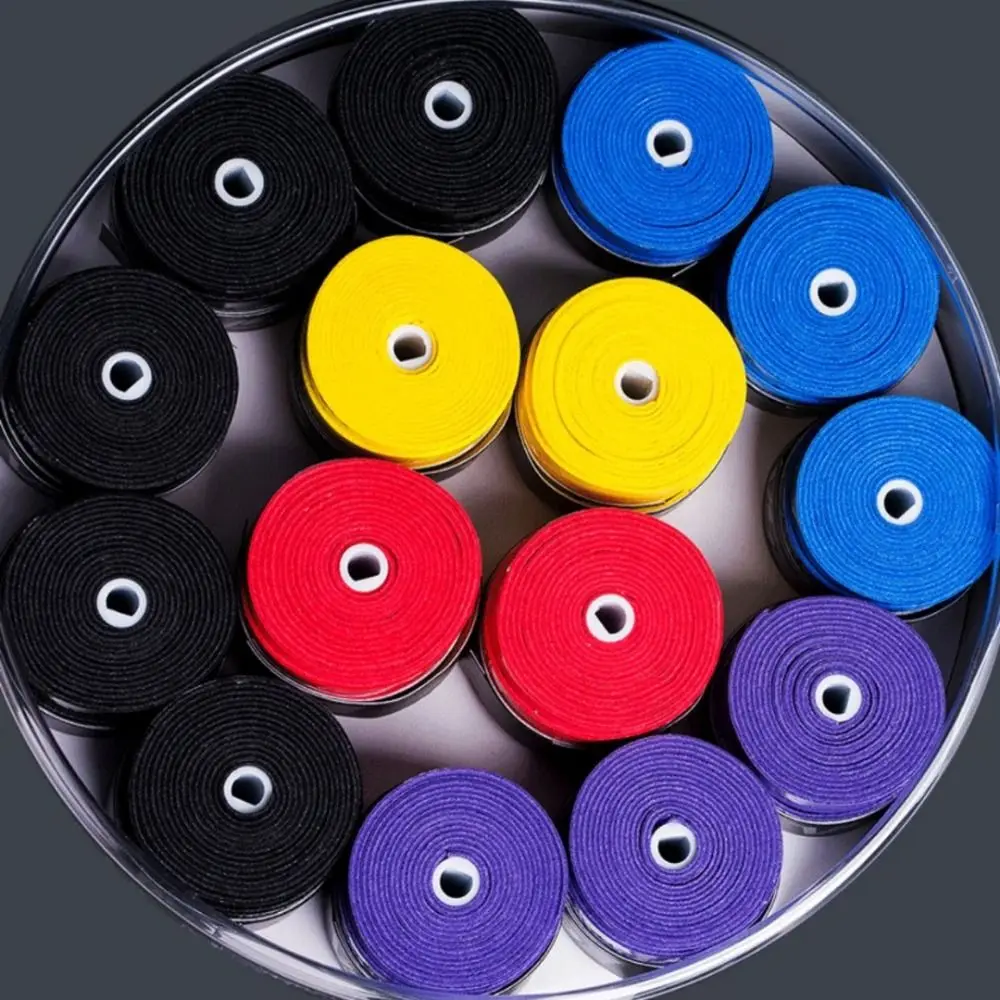 5pcs Shock Absorption Badminton Racket Sweatband Anti Slip Sweat Absorption Tennis Racket Grip Sticky 0.75mm