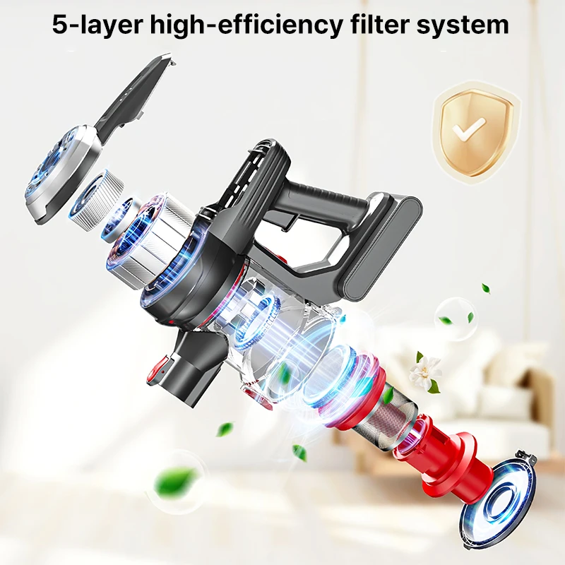 무선 진공 청소기 30KPA 강력한 흡입 핸드헬드 카펫 자동차 소파 탈착식 배터리