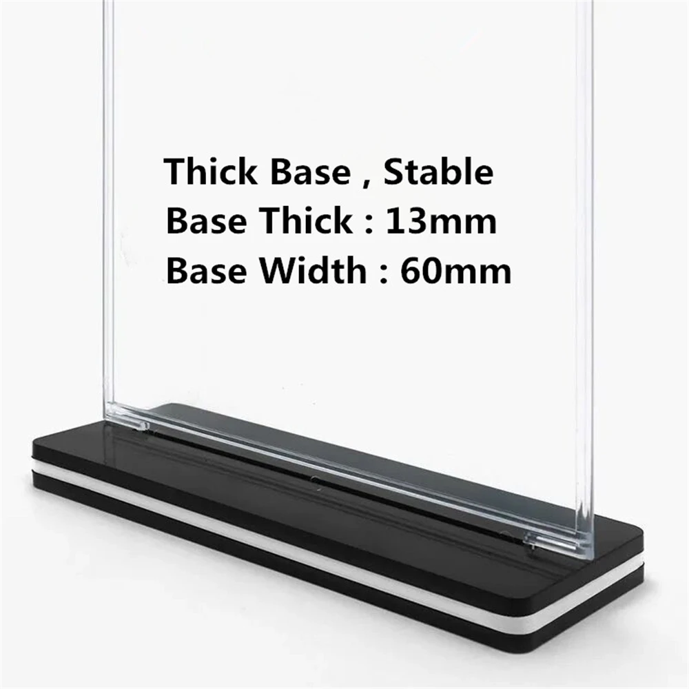 A4 Menu Holder Display Acrylic Sign Holder Note Holder Table Poster Stand Price Tag Holder Display Stand For Store Restaurant