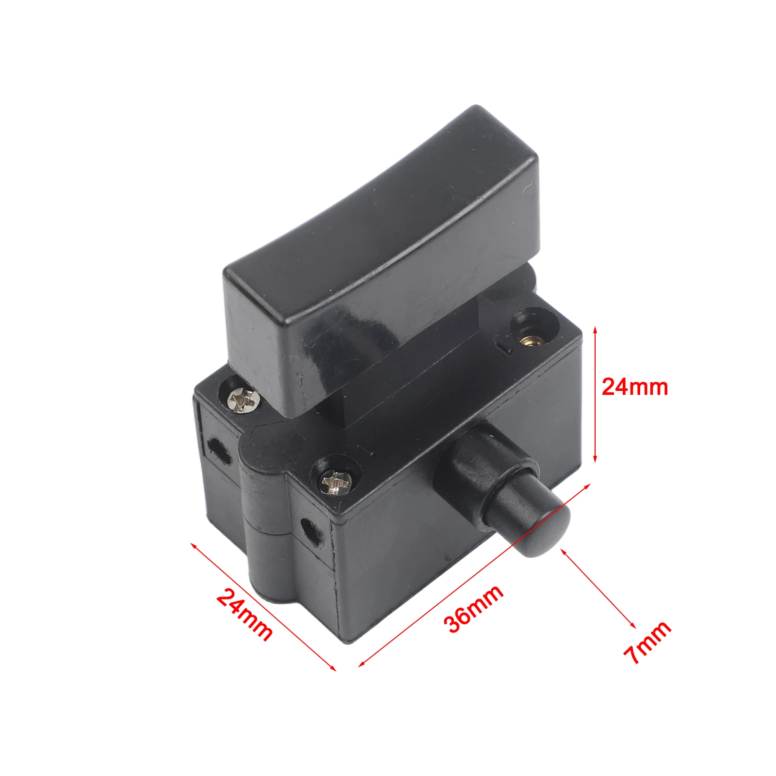 Electric Planer Switch Control Switch for spst Type Triggers Black Built-in Control Knob Lock Type NO Triggering