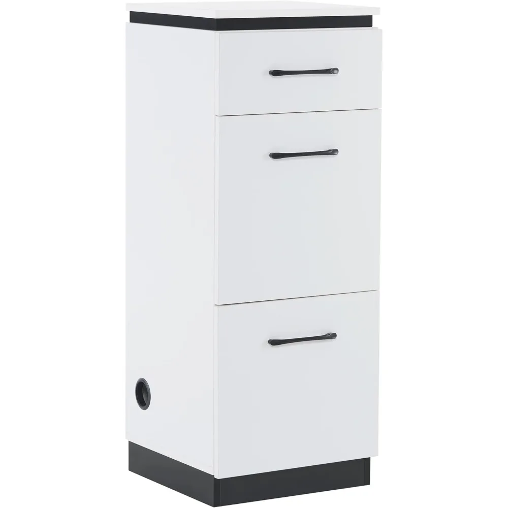 

Storage Cabinet for Barber Salon, Organizer with Tool Drawers for Hair Styling, Multi-Use Beauty Equipment, 2002 (White)