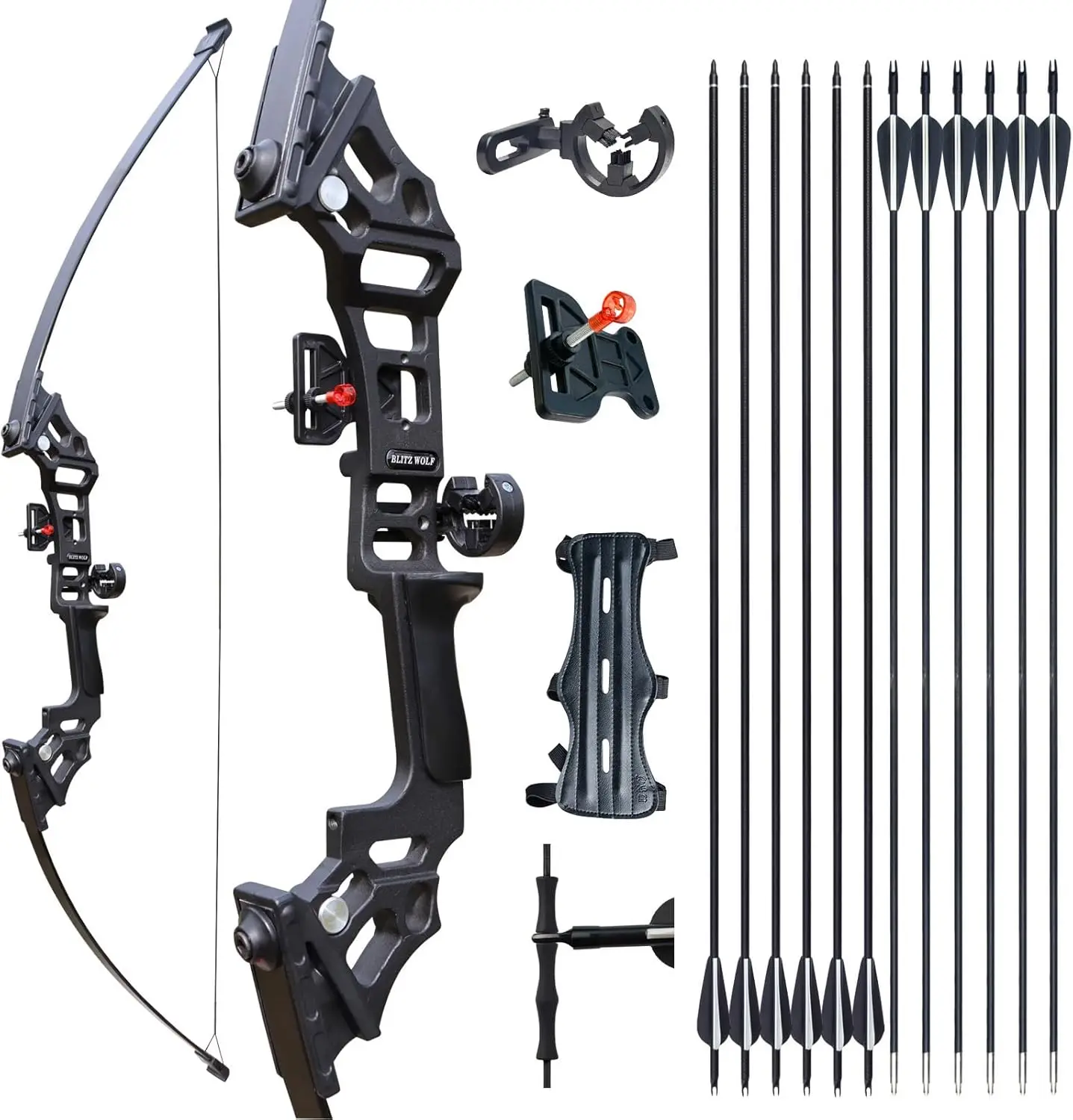 

Recurve Bow Set for Adults Beginners Youth 30-40 Lbs Right Hand Takedown Hunting Bow