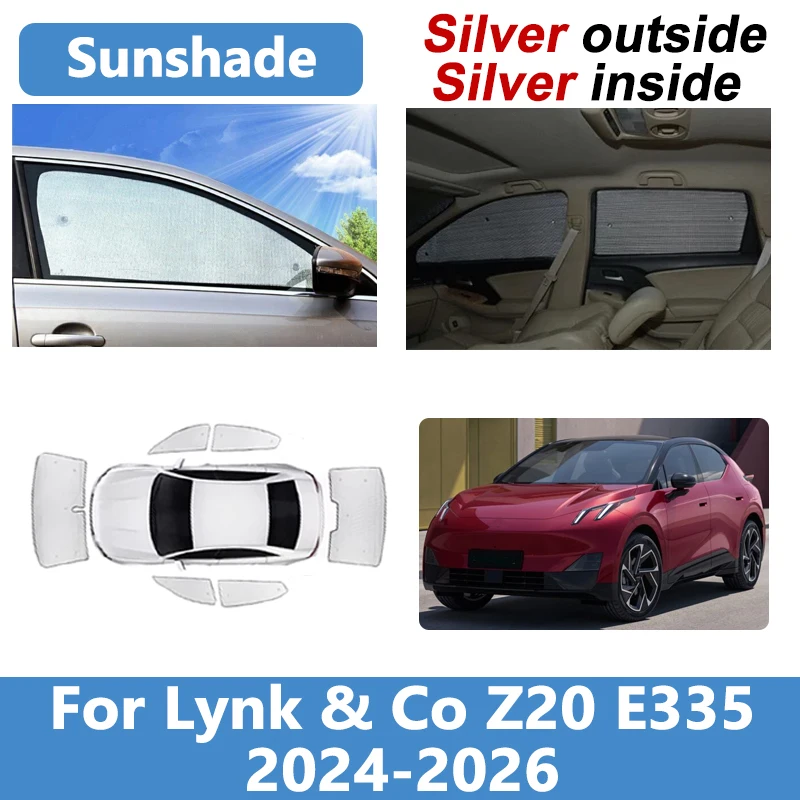 

For Lynk & Co Z20 Accessories 2024 2025 2026 E335 Car Sunshade Heat insulation Curtain In The Car UV Protection Auto Accessories