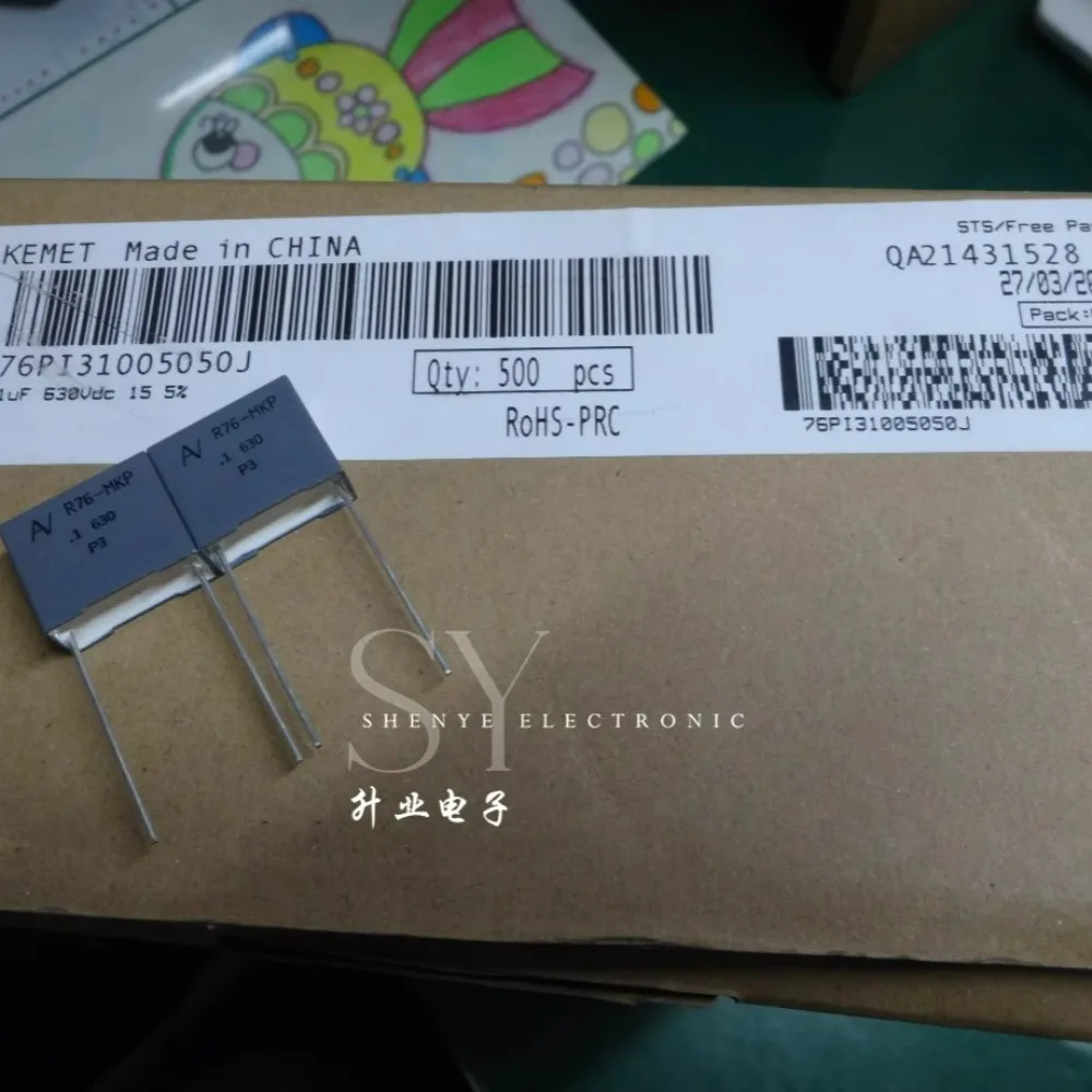 

10PCS AV R76 0.1uf/630V 100nf u1 104 Brand new 15mm film capacitor R76PI31005050J