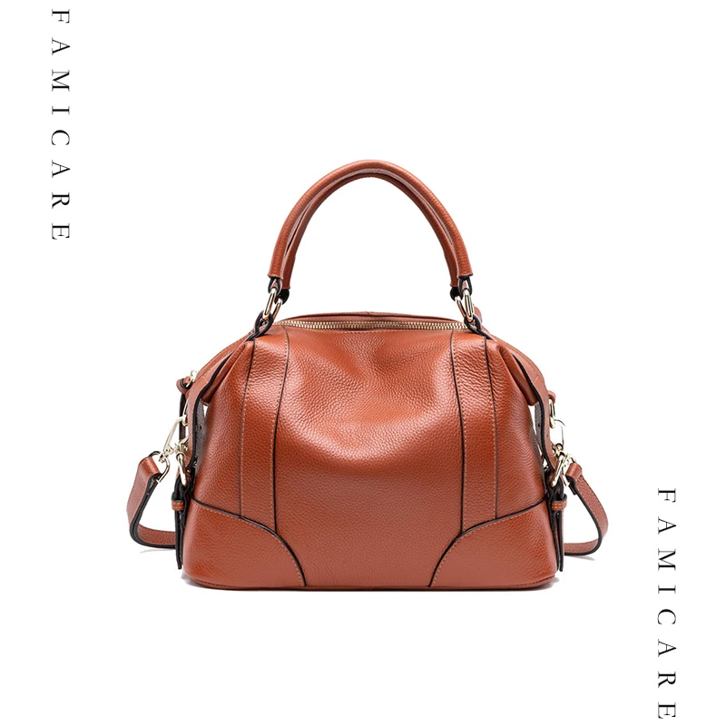 

2025 New Top Grain Leather Spacious Handheld Tote Bag Shoulder Crossbody Bag Women Versatile Elegant Business Commuting Handbag