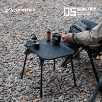 ShineTrip 05 Series Outdoor Camping Portable Ultralight Dual Purpose Table Folding Abs Desktop Aluminum Stand