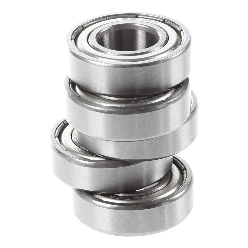 6002Z 15 X 32 X 9 Mm Shielded Metal Ball Bearings 20 Pcs, Silver