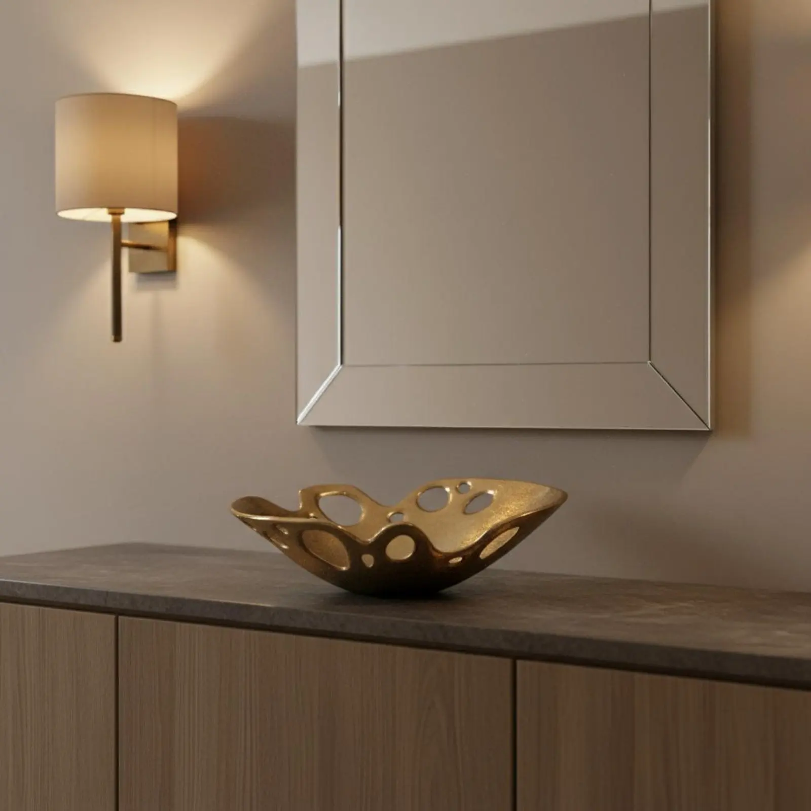 Unregelmäßige Obstschale Luxuriöser Look Goldene Obstschale Modernes Abstraktes Tablett Hohles Design Tischdekoration Leicht zu Reinigen für den Eingangsbereich