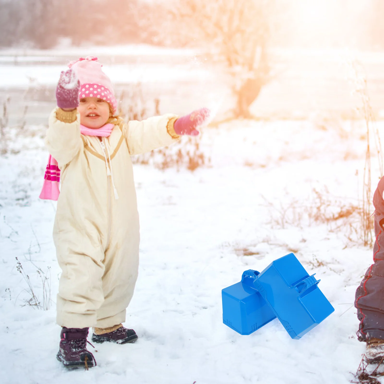 2 Pcs Blocks Snow Brick Mold Travel Building Castle Maker 1600X1000X800CM Plastic Field Toy Bricks