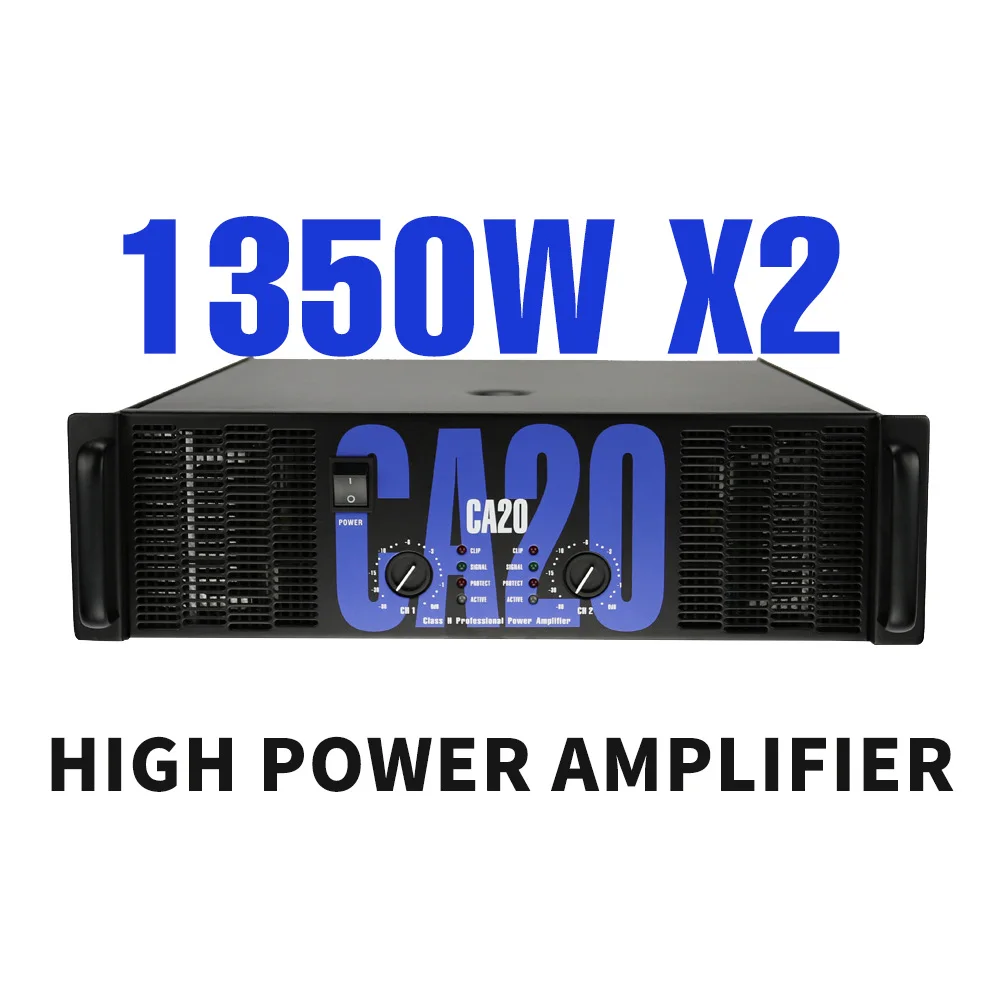 Профессиональный усилитель мощности CA20 Pure Power Amp 2 канала (3u) KTV/Stage/Home развлечения KTV 8 Ом 1350 Вт * 2/4 Ом 3000 Вт * 2