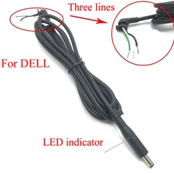 4.5 x3.0 / 4.5*3.0 mm Power Cable Cord Connector DC Jack Charger Adapter Plug Power Supply Cable with LED Light for Dell Laptop