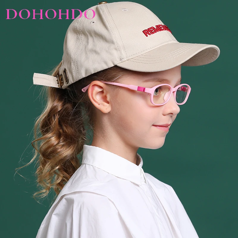

Kids Anti-blue Light Glasses With Rope For 3-14 Boys Year Girls Silicone Soft Glasses Frame Myopic Optic Recipe Eyeglasses UV400