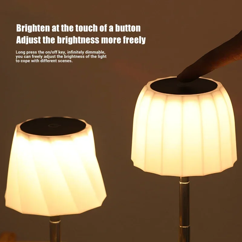 Telescopic LED Desk Lamp USB Rechargeable Table Lamp Bar Restaurant Ambiance Wireless Touch Lamps Led Lights For Hotel Bedroom