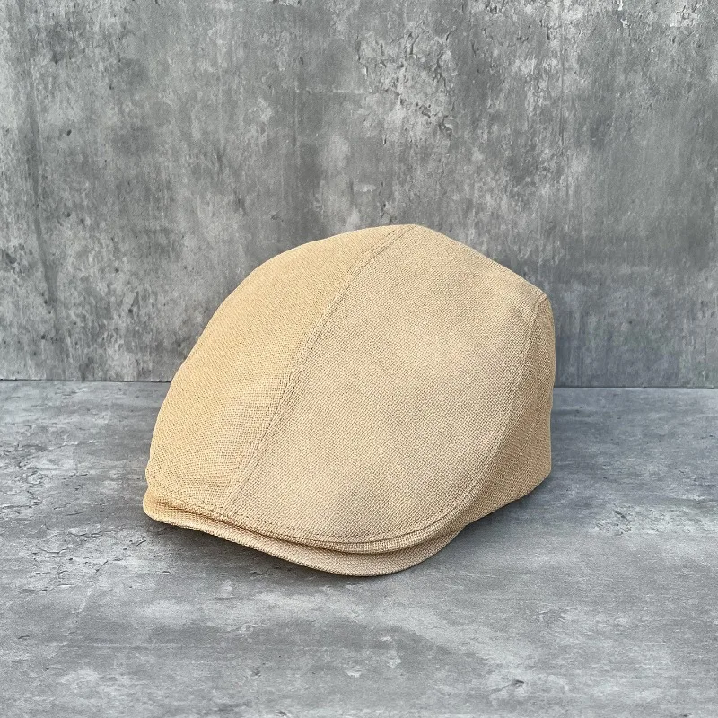Unisex Summer Minimalist Newsboy Cap Lightweight Slim Face Painter Short Brim