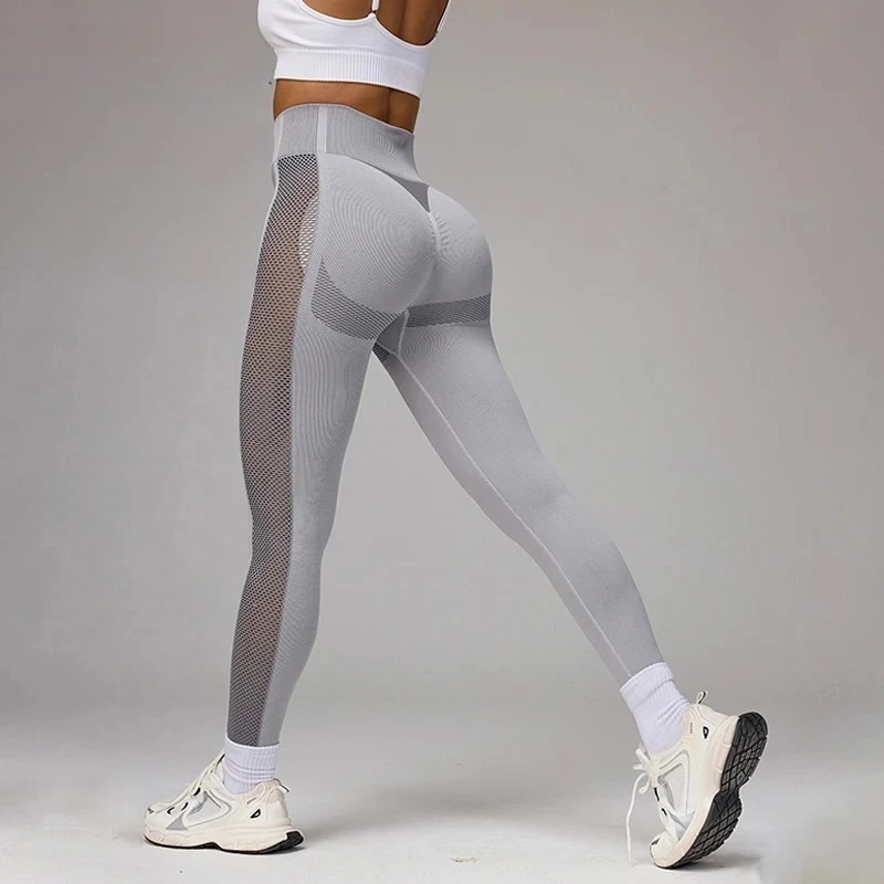 

Seamless Yoga Leggings Sport Mesh Hollow Women Fitness Pants Breathable Sweatpants High Waist Leggings Workout Gym Clothes