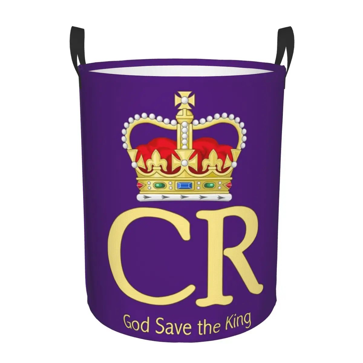

Неофициальные складные корзины для стирки Charles III Royal Cypher, Charles Rex, домашний органайзер для грязной одежды, большая сумка для дома и детей