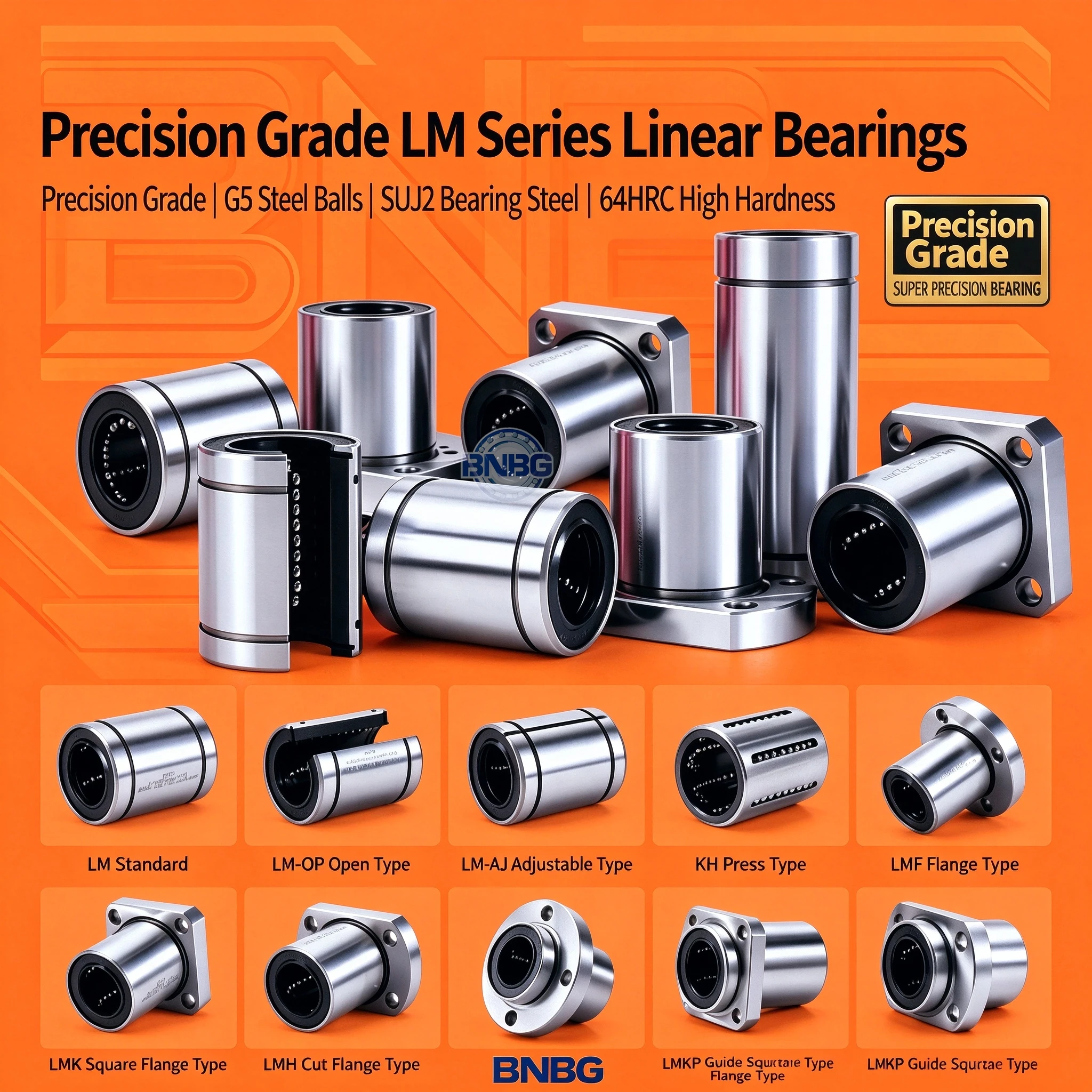 2PCS Bearing LMH6UU LMH8UU LMH10UU LMH12UU LMH13UU LMH16UU LMH20UU LMH25UU LMH30UU LMH35UU LMH40UU Linear Shaft Guide Friction