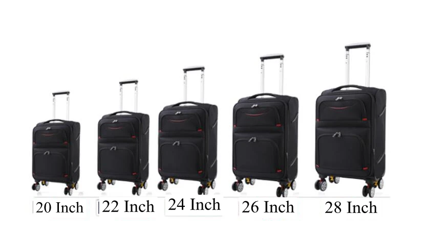 20 Inch Oxford Softside Spinner Luggage Suitcase 24 Inch Men Rolling luggage Suitcase 28