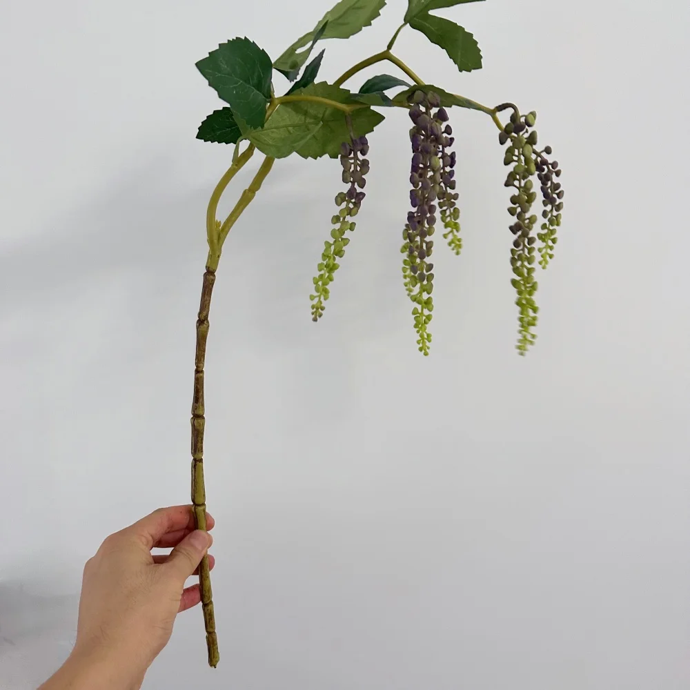 Lebensechte Beerenblume, künstliche Pokeberry-Blumen für Wohnzimmer, Hochzeitsdekoration, Party, Tischvase, Dekor im Freien, Garten, Blumen – Detail 2