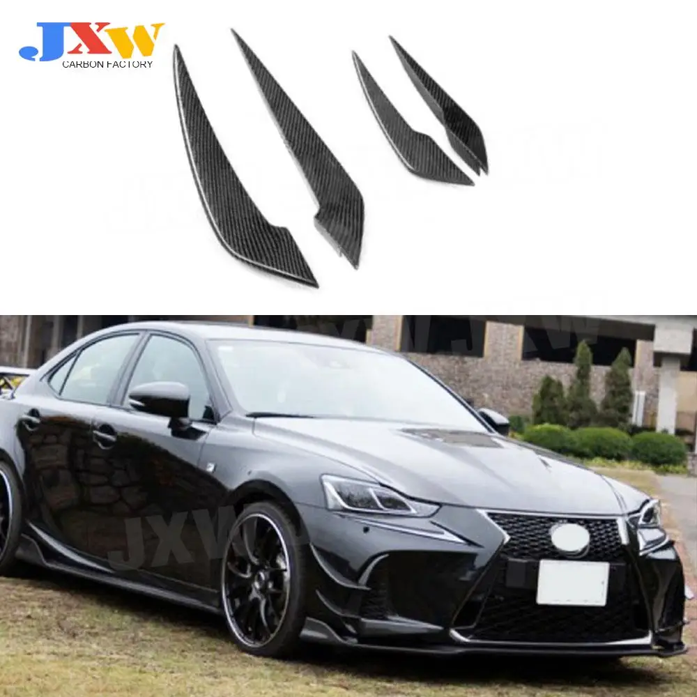 JXWANCF 4 шт. передний нож для ветра и воздуха, сплиттер Canards для Lexus IS300 IS350 F Sport Sedan 17-2019, боковой бампер, накладка, спойлер