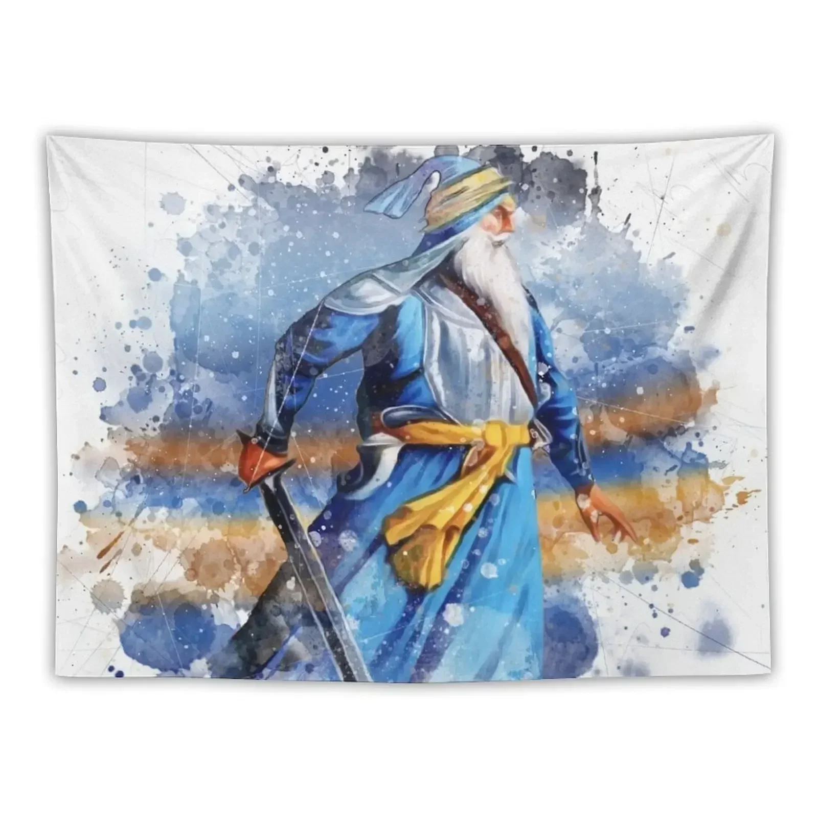

Baba Deep Singh Watercolour Tapestry Decoration Aesthetic Cute Room Things Tapestry