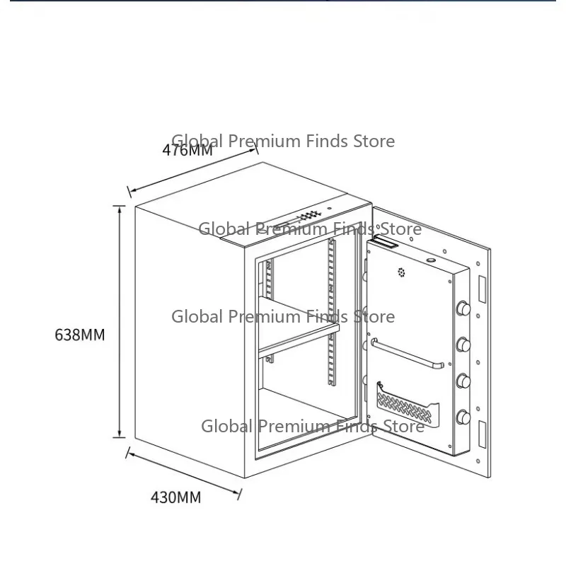 Embedded Smart Safe Box - Fingerprint Password Fireproof for Home Wardrobe Commercial Security
