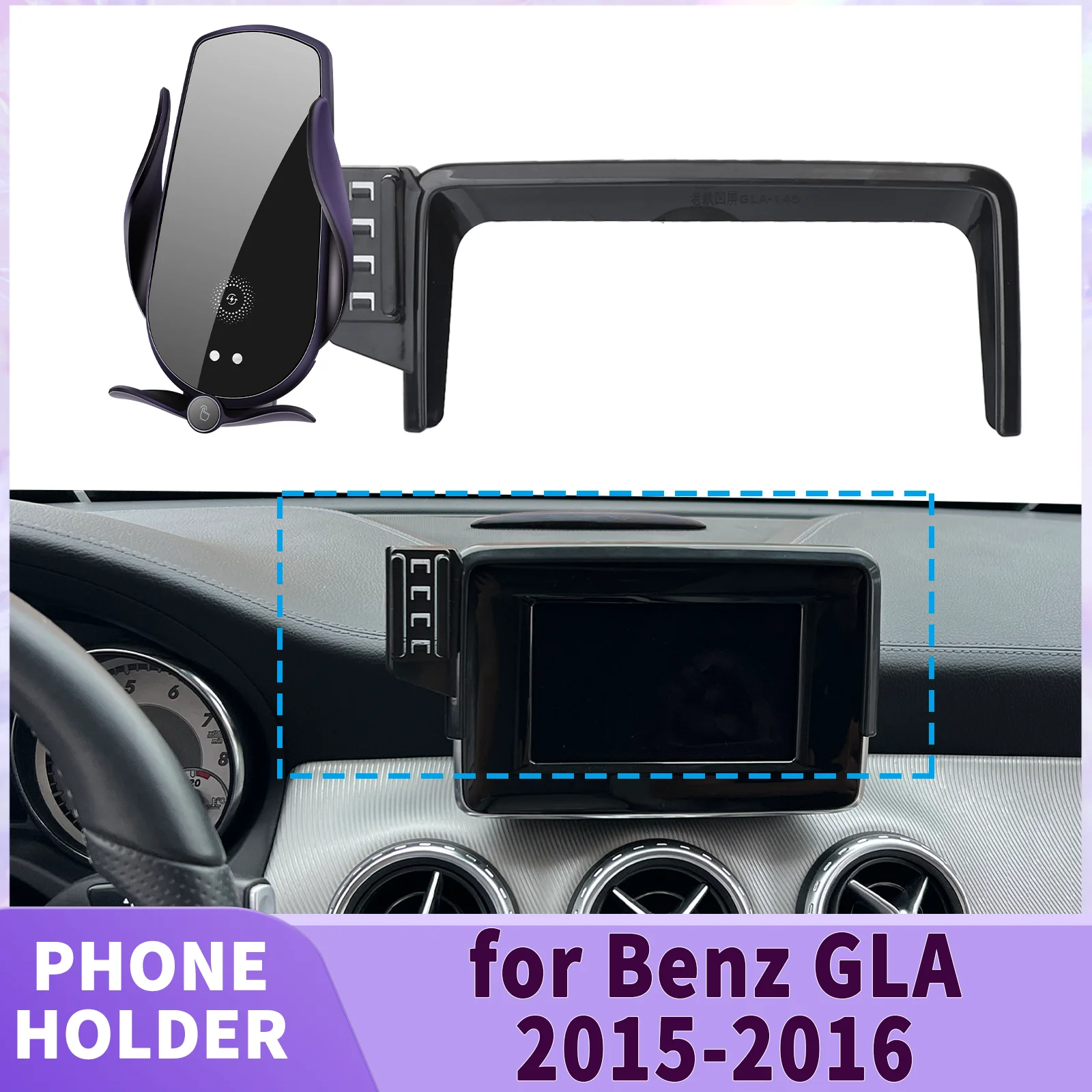 

fit for Mercedes-Benz GLA 2015 2016 Screen Base Phone Holder Mount ​​ Secure Clip Car​​ accessoires