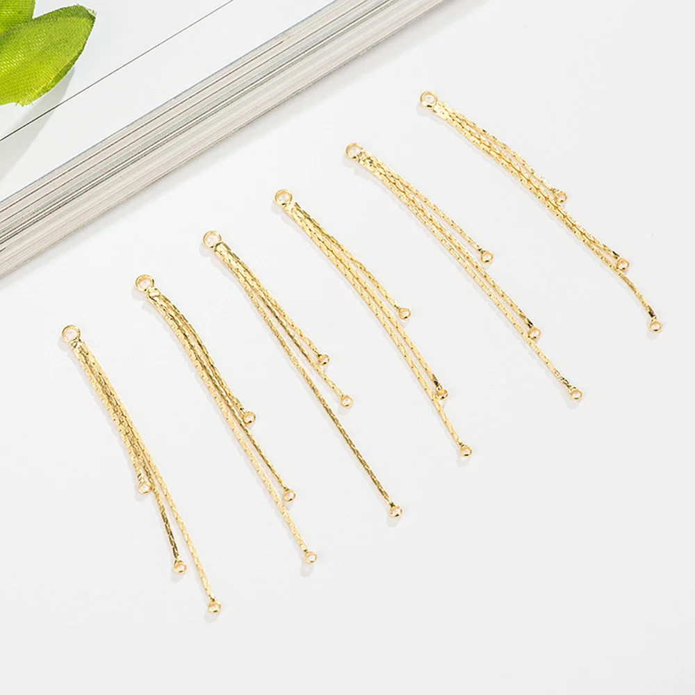 

20pcs/ Bag Fashionable copper plated 14K gold chain with loop connector DIY tassel earrings handmade material accessories