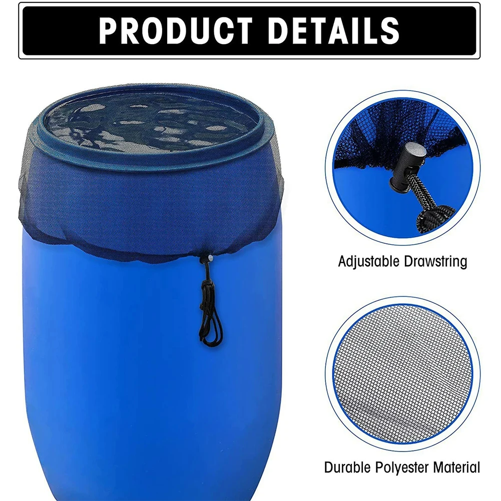 Bild 3: Outdoor Garten Mesh Abdeckung 60-120cm Regen fass Pe Wasser Sammlung Eimer Filtern etz Anti Moskito Wasserschutz netz