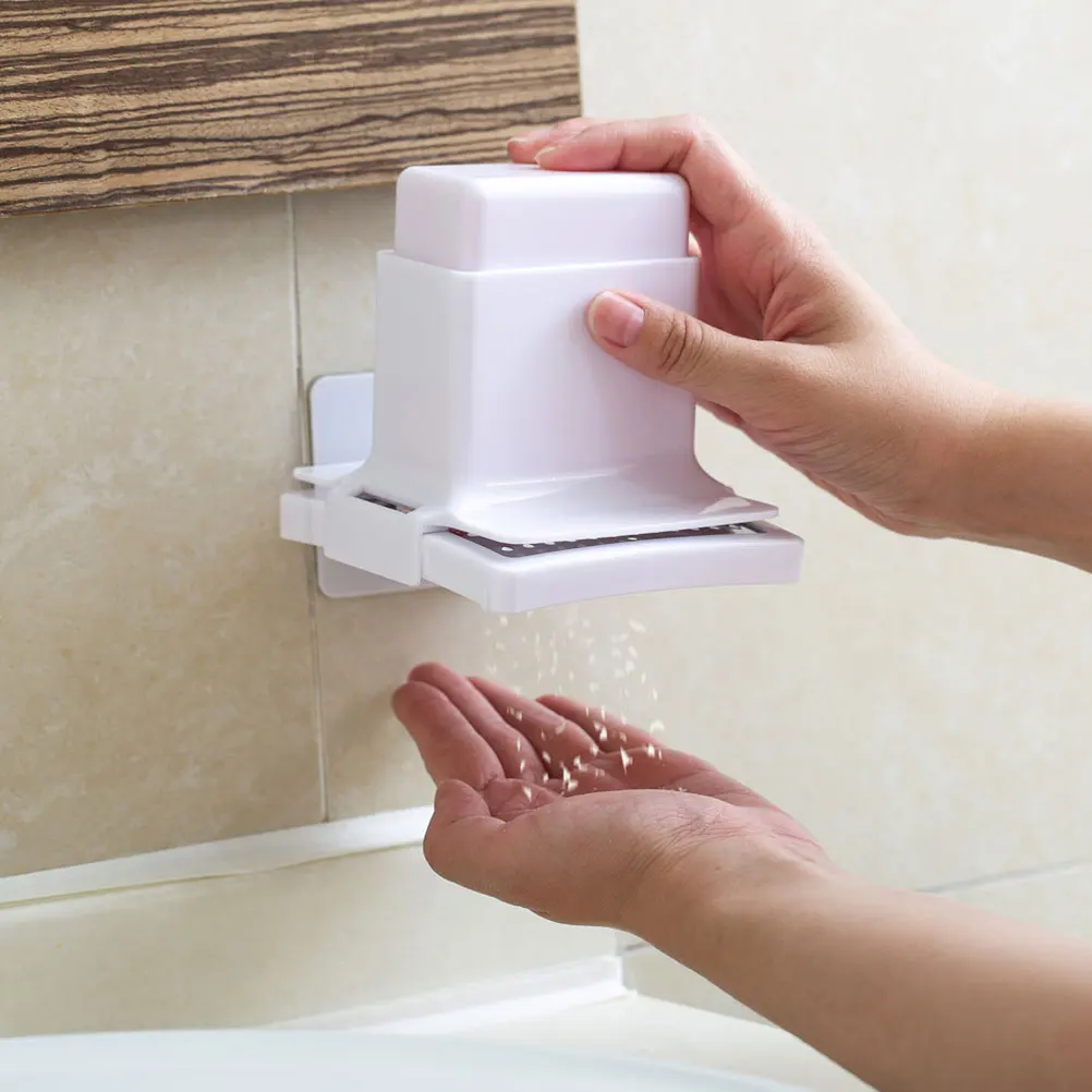

Wall Mount Soap Holder Self Adhesive No Drilling Bathroom Tray Stainless Steel Soap Powder Box Reusable Safe Travel Size
