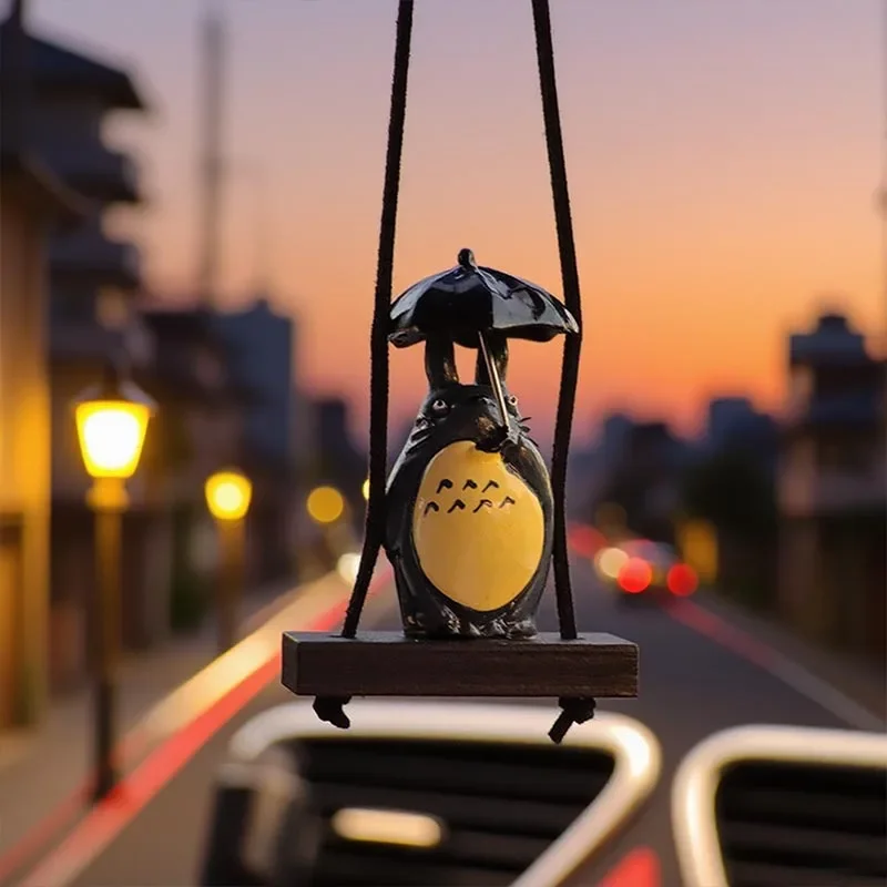 Cartoon Catji Cat Classic Bus Winter Outfit Xiaoyu Holding Umbrella Car Ornament Cute and Adorable Catji Cat Car Decoration