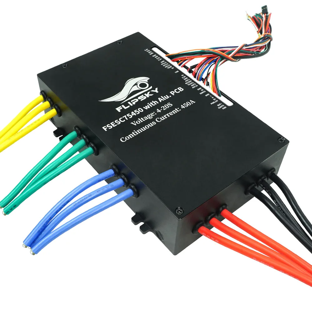 Flipsky FSESC 75450 84V 450A ESC baza na Vesc z aluminiowa obudowa wodą chłodzącą do walczący Robot z folii E