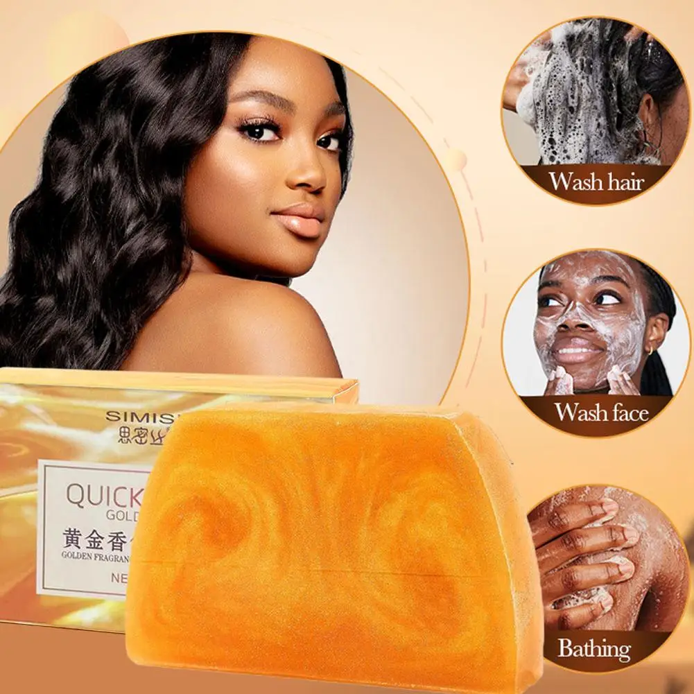 Golden Collagen Peptide Handmade Soap | Scented Bar with Essential Oils, Anti-Aging & Moisturizing, Exquisite Trapezoid Shape