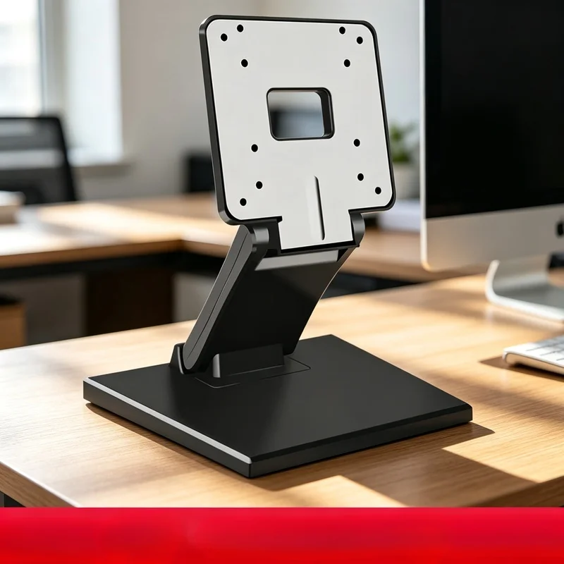 Suporte de monitor dobrável em metal, compatível com VESA, para ecrãs de 14 a 24 polegadas, ideal para utilização em secretárias, monitores de PC, pequenas TVs, em casa ou no escritório.