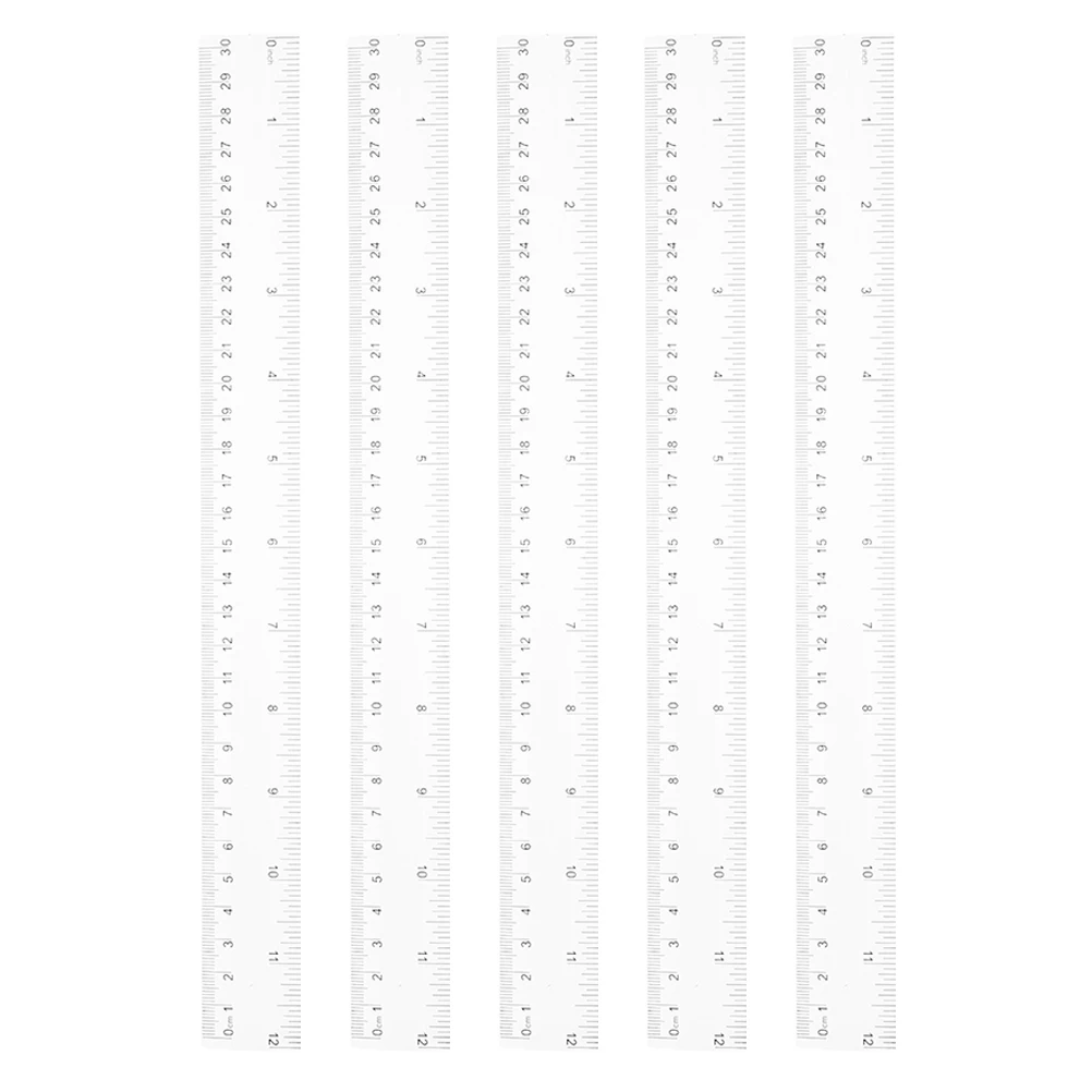

5 Pcs Transparent Ruler Plastic Measuring Tool Seam Multi Functional Engineering Classroom Rulers