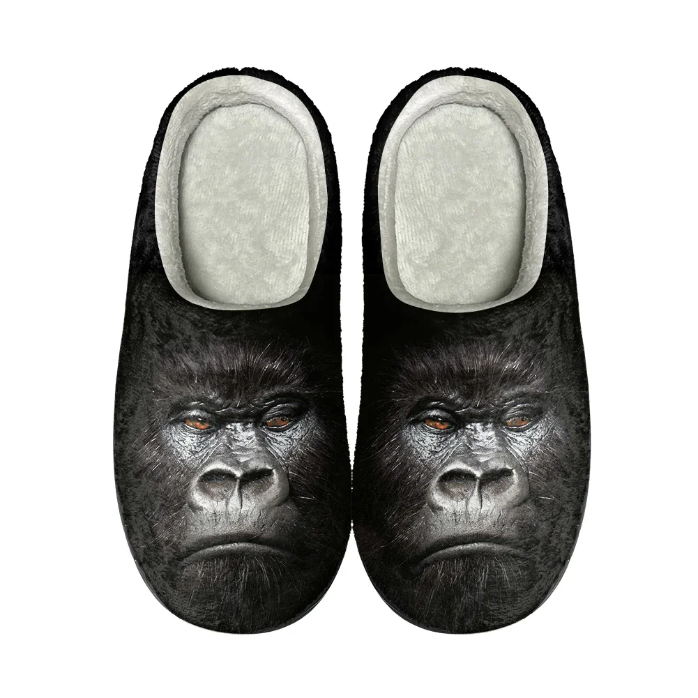 

Funny Monkey Gorilla Home Cotton Custom Slippers High Quality Mens Womens Plush Fashion Casual Keep Warm Shoes Thermal Slipper