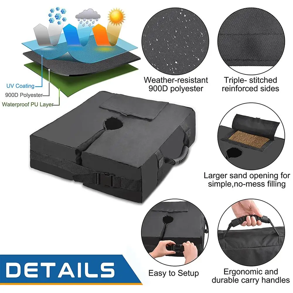 Wind-Proof Tent Accessories Detachable Umbrella Sandbag Fixed Sandbag Parasol Base Stand Sun Umbrella Base