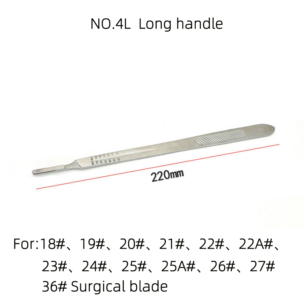 11 Piece Blade Handle Combination 3L Extended Surgical Blade Handle Long Surgical Blade Holder 4L Suitable for Deep Cutting