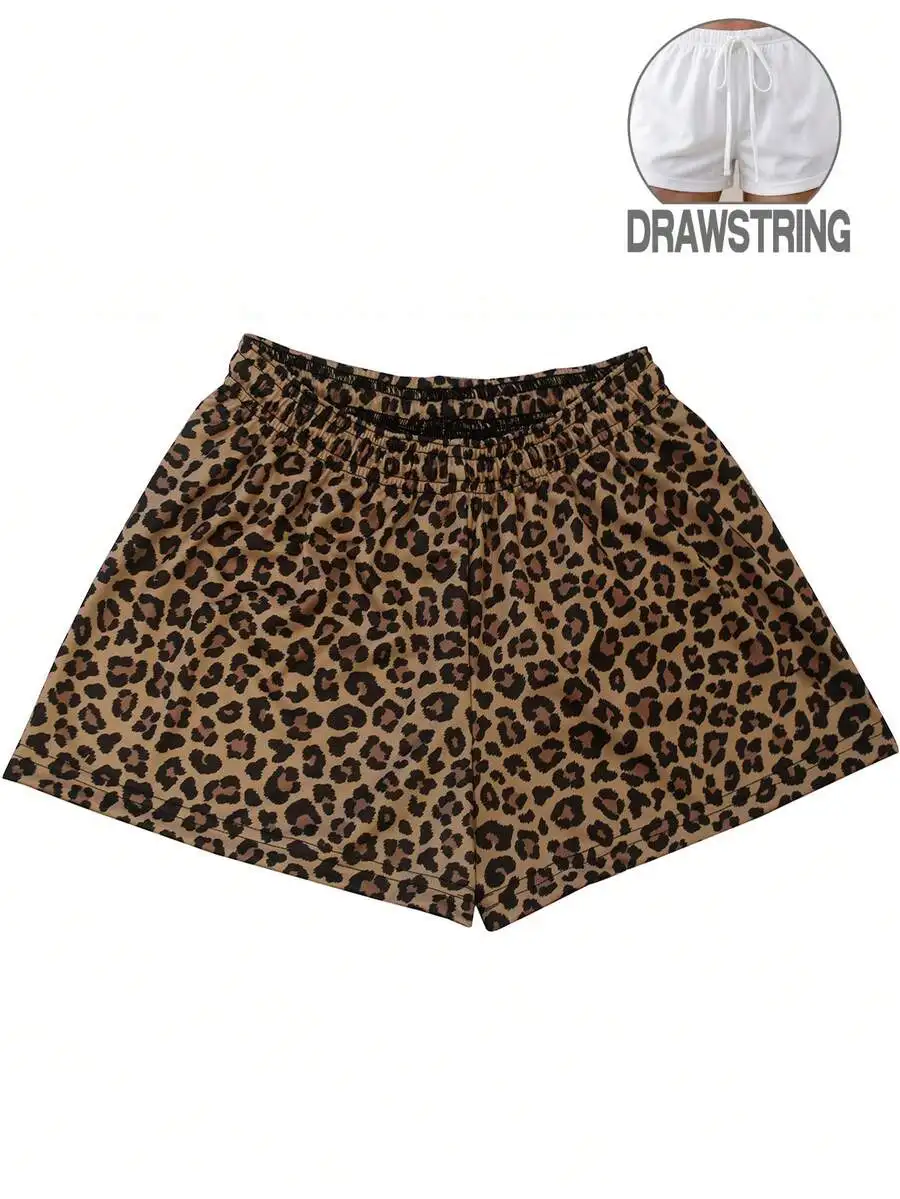 

Womens Breathable Casual Knit Shorts With Drawstring Waist And Pockets