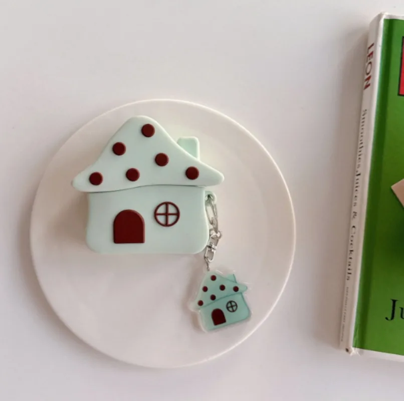 

Cute Polka Dot House Silicone Earphone Case for AirPods Pro3 Pro2 Pro Bluetooth Earphone Case AirPods 3 4th Generation