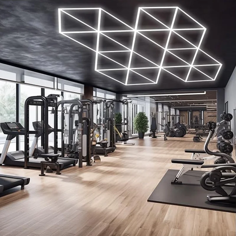 

156w Hexagon LED Garage Light DIY Lighting Heart Shaped Shop Lights Gym Workshop LED Ceiling Lamp